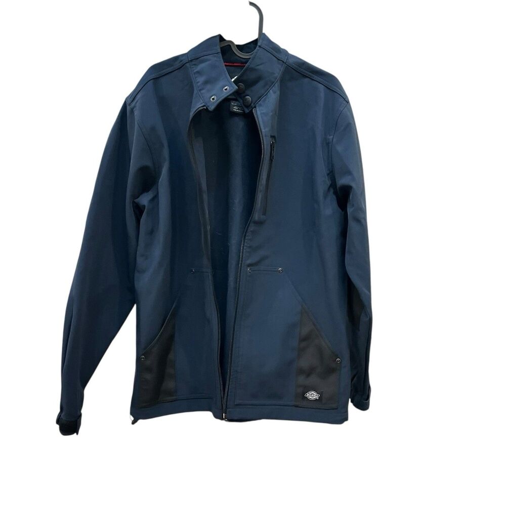 Dickies Men’s M Blue Softshell Full Zip Jacket Workwear Coat Lightweight casual